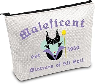 FOTAP Evil Queen Gifts Evil Queen Zipper Pouch Makeup Maleficent Est 1959 Zipper Pouch Mistress of Evil Gift Villains Movi...