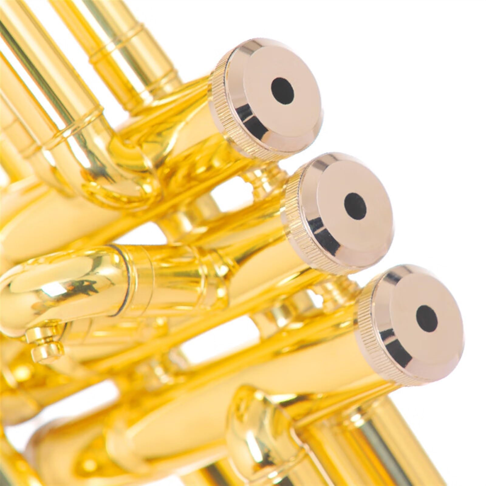 Trompeta Plana En Si Instrumento Profesional Para Principiantes Cuerno De Pistón Dorado