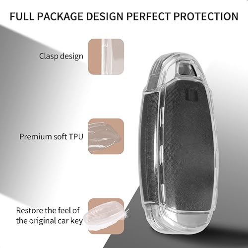 Miniatura 8 de TANGSEN Funda para llavero de TPU compatible con Hyundai Accent Azera Elantra GT Grandeur I30 IG IX35 Kona Palisade Santa Fe Solaris 4 5 botones