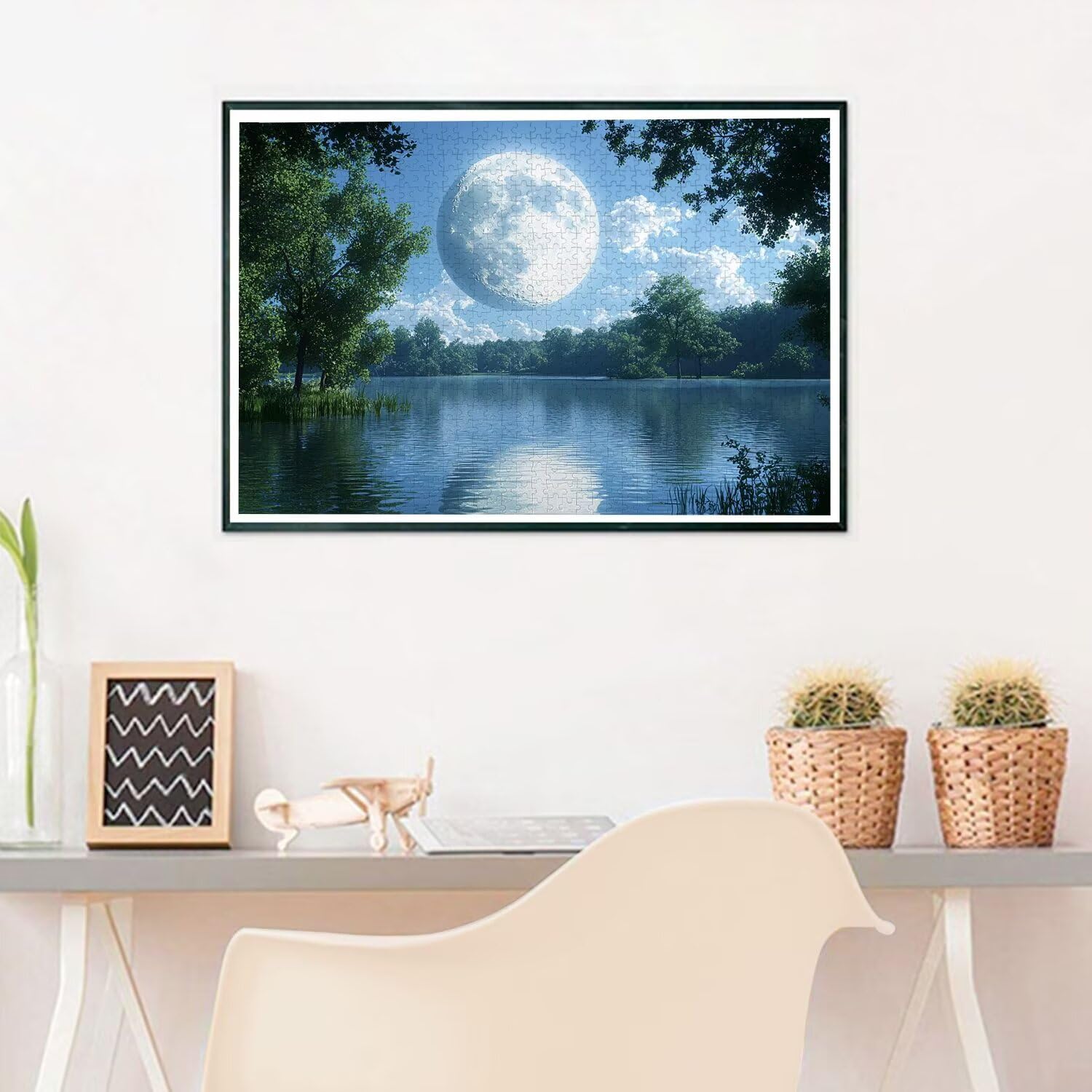 Puzzle 2000 sztuk dla dorosłych, drewniane puzzle księżycowe dla dorosłych, trudne drewniane łamigłówki, rodzinne gry edukacyjne, łamigłówki z pudełkiem na prezent do dekoracji domu, prezent dla