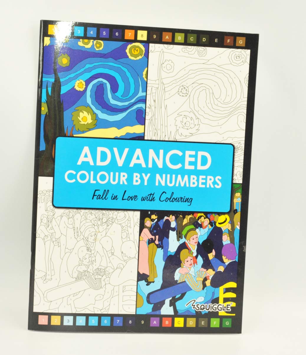 Martello Uk (Mps) White Martello A4 Colouring Artist Book - Colour By Numbers - Anti-Stress - Size 297Mm X 210Mm