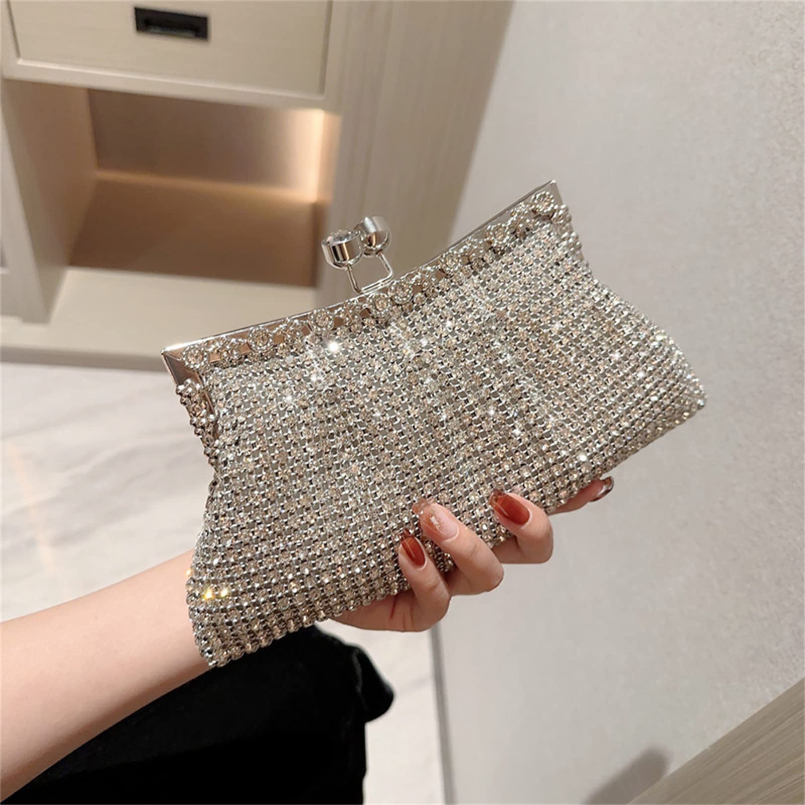 Borsa da sera da donna Frizione da sposa Party Prom Borsa da sposa Crossbody Borse a tracolla a catena staccabile Borsa frizione borse per le donne di matrimonio