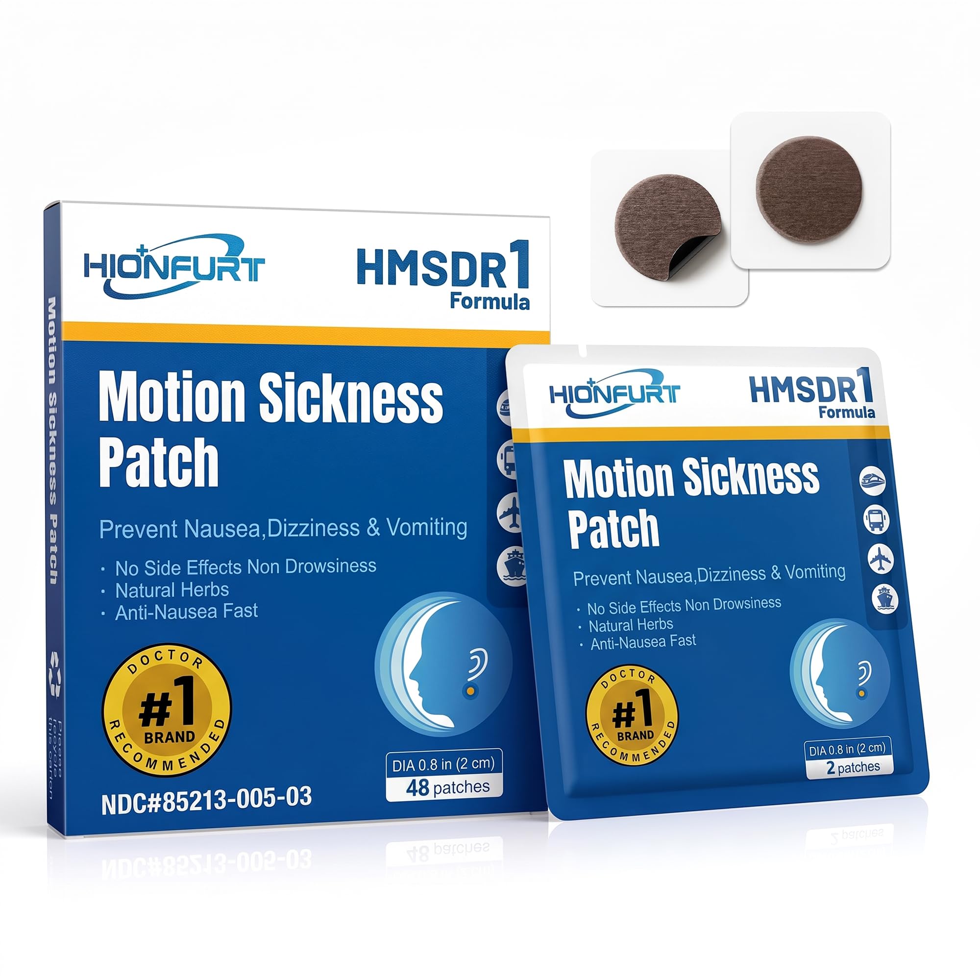 Hionfurt 32ct Motion Sickness Patches, Non-Drowsy Herbal Relief — Amazon image 18