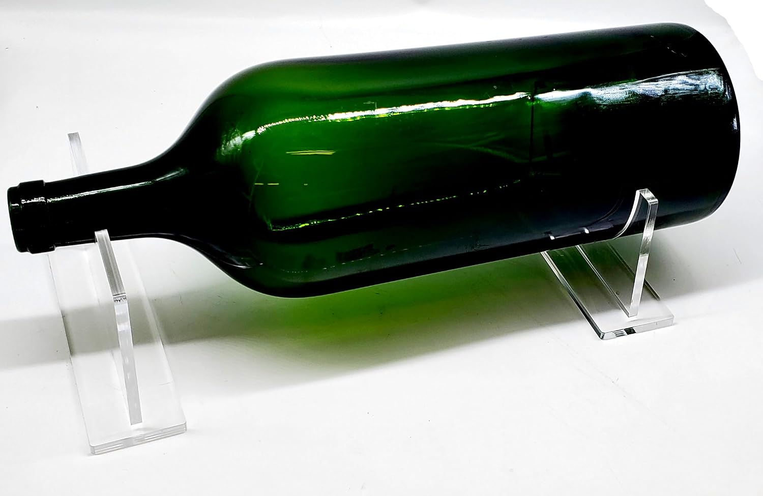 Wine Bottle Holder Floating Acrylic Stand Rack/Holder Counter Top Display Case Riser (3 Liter Bottle)