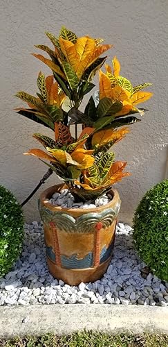 Miniatura 2 de Planta artificial, croton, de 91 cm para exteriores con clasificación UV