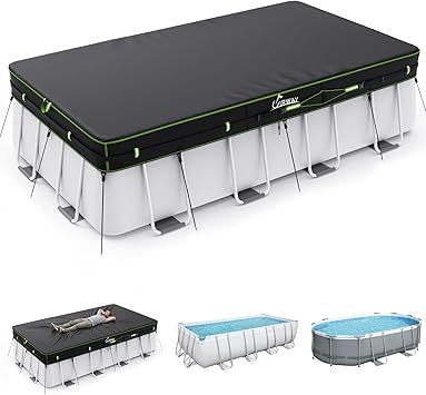 UIRWAY 500D Pool Cover 9x18FT Rectangular UV Resistant