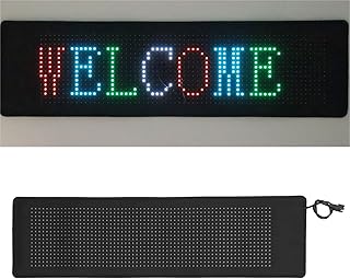 Bright Advertising LED Sign, USB App Control Flexible LED Screen, Custom Text Pattern Animation, Programmable Huge Display, for Shop Car Bar Hotel