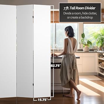 Red Lantern Do It Yourself Blank Canvas Room Divider, 7 Foot - 8 Panels