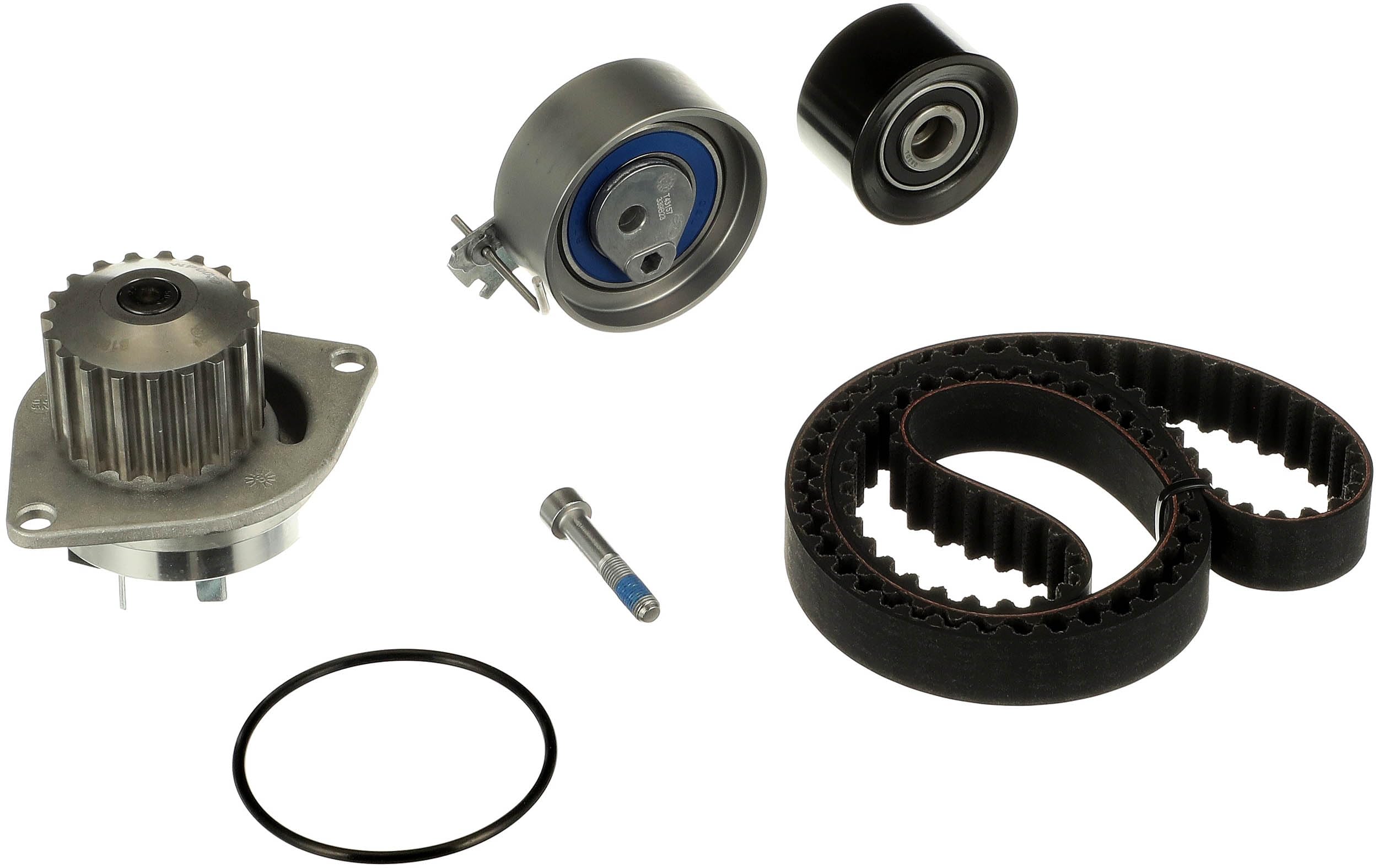 GATES KP15581XS Bomba de agua + kit de correa de distribución Número de dientes: 134 25,4 mm con bomba de agua Compatible con PEUGEOT 206 Fastback 2A/C 307 3A/C 307 SW 3H, CITROËN C3 I Hatchback FC | Compatible con: CITROËN BERLINGO / BERLINGO FIRST Sedán