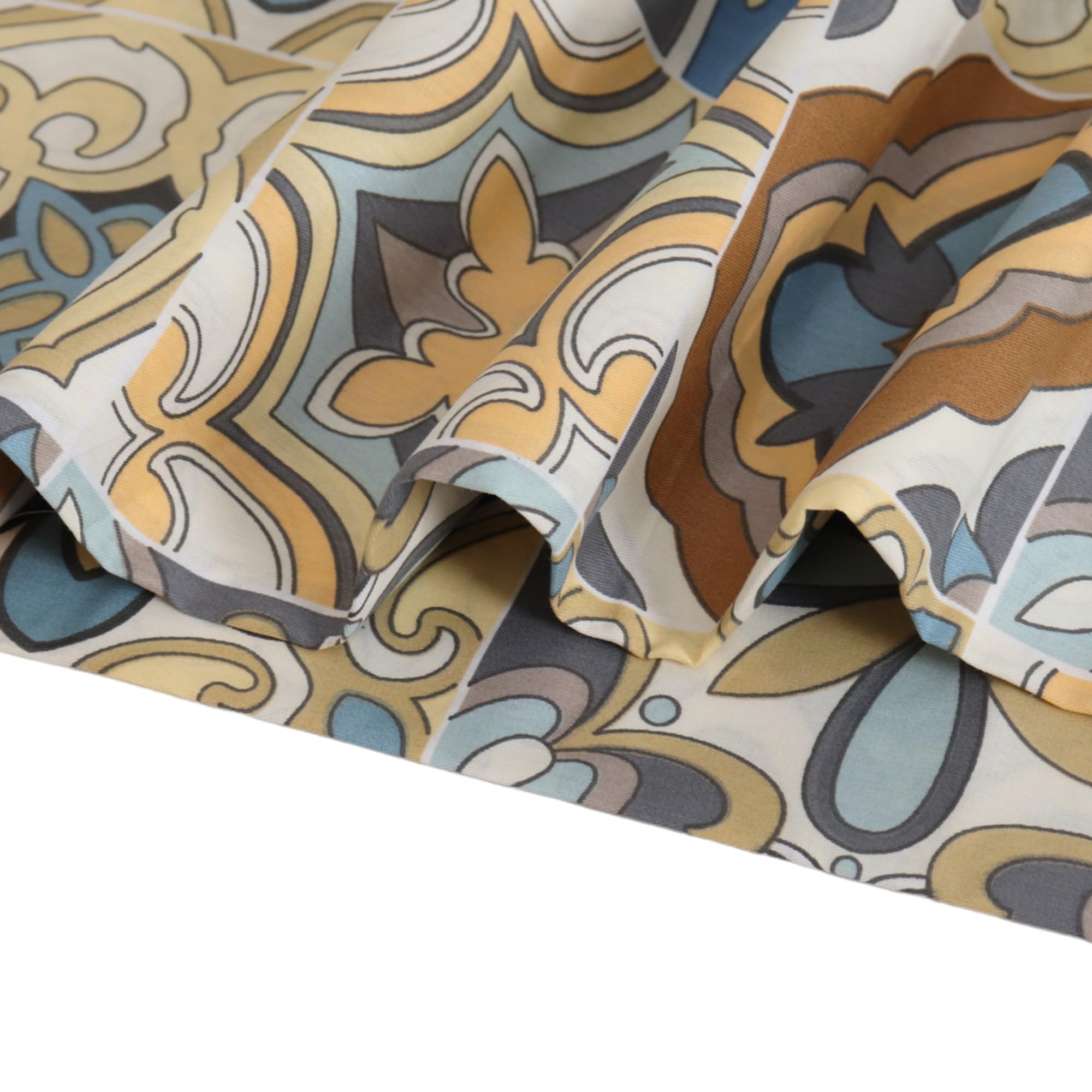 Cotton Flat Sheets Only California King Size Geometric Printed Luxury Breathable Decorative Top Sheet Cooling Pattern Bed Sheets