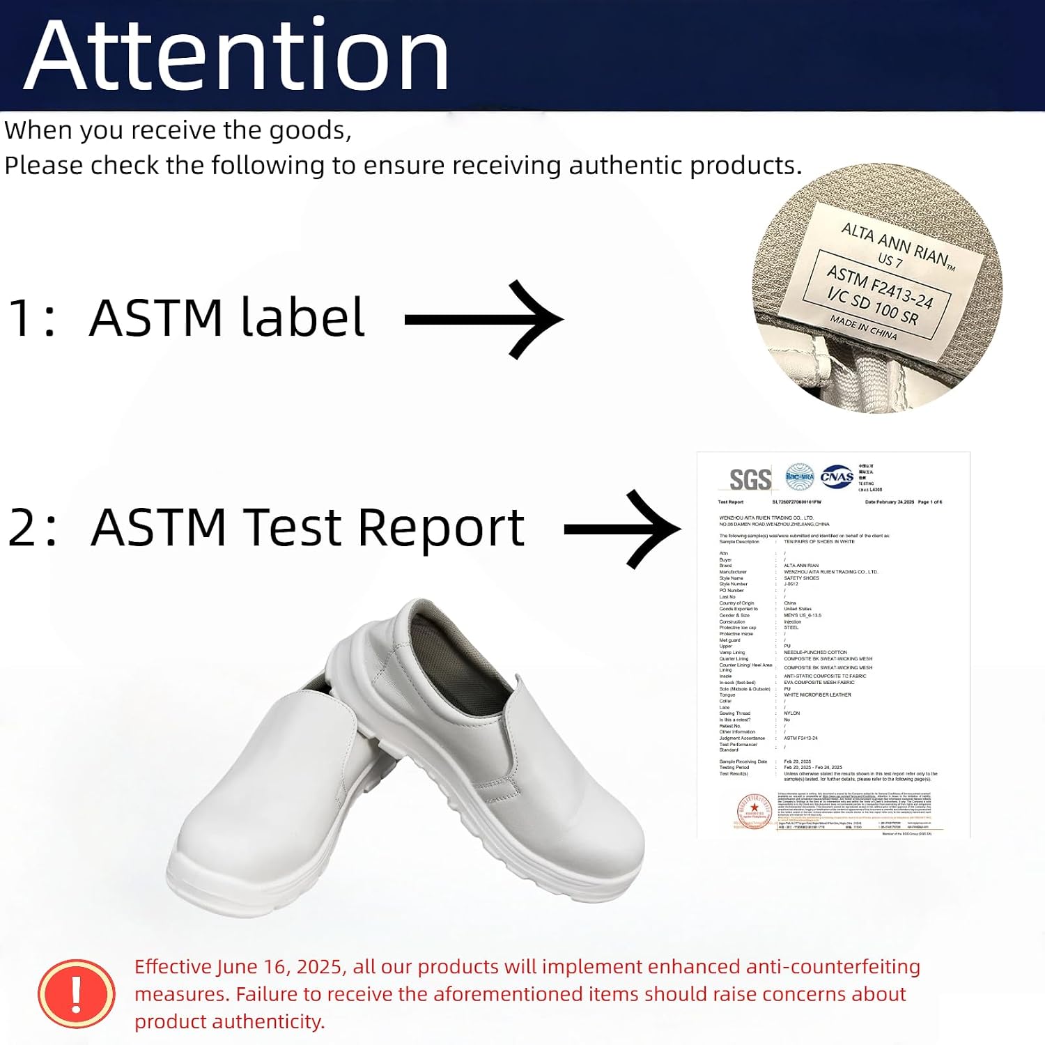 ALTA ANN RlAN Safety Shoes for cleanroom use with Steel Toe, Anti-Static Shoes，Women‘s Shoes