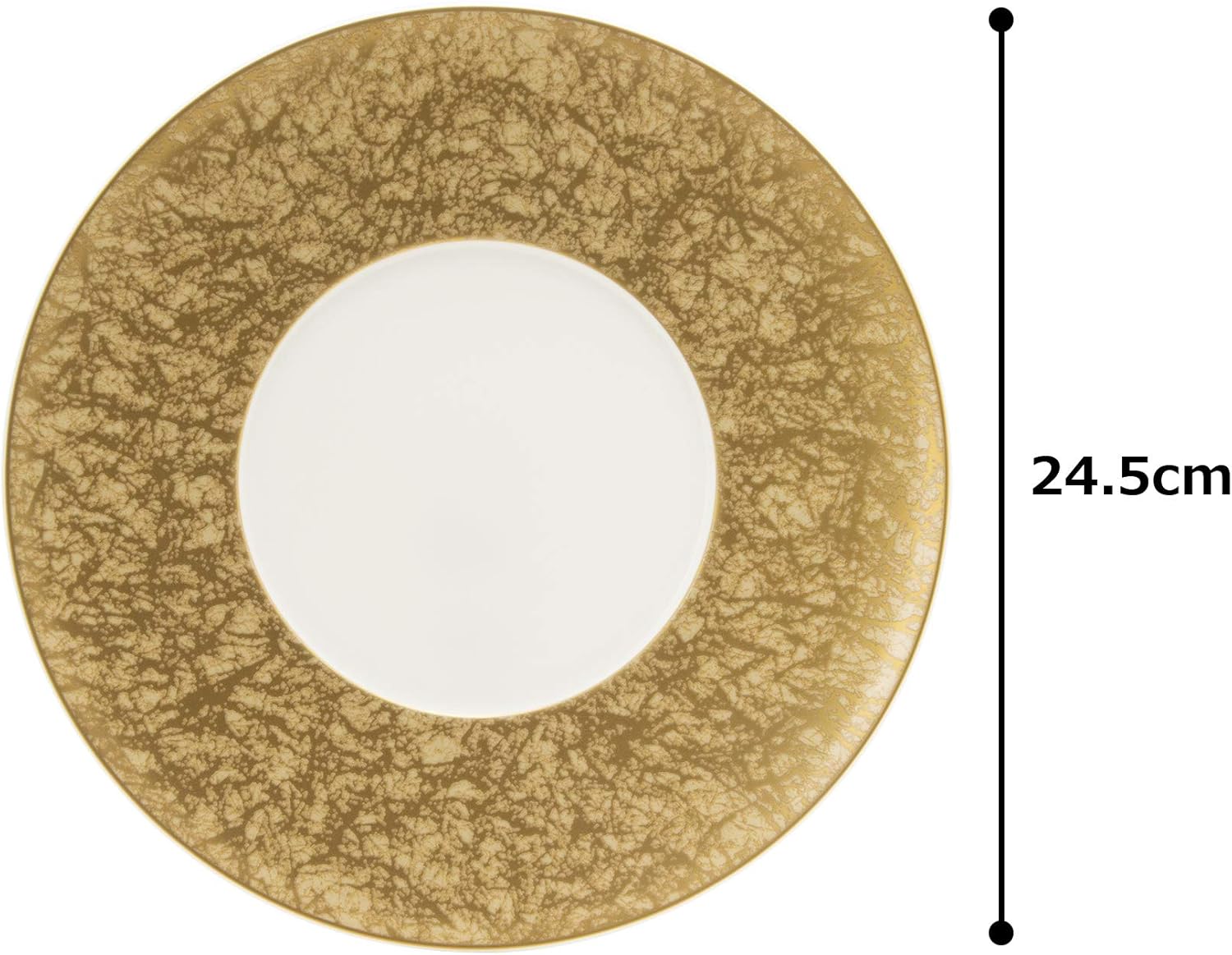 Narumi 51357-5665 Plate Plate, Washi Paper, Gold, 9.4 inches (24 cm), Rim