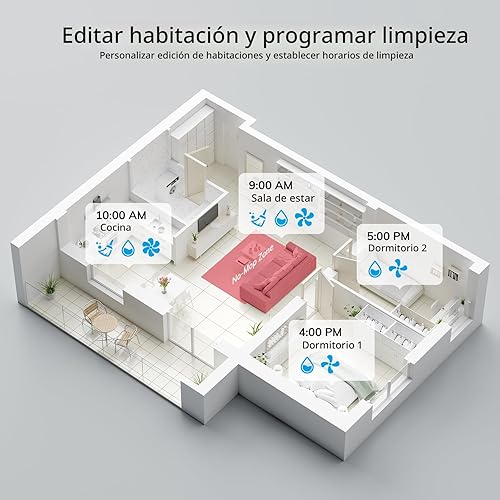 Miniatura 6 de ILIFE A12 Pro Robot Aspirador y Trapeador Combo, Estación de Autovaciado durante 60 Días, Navegación LiDAR, Mapeo del hogar, Zonas No-Go,