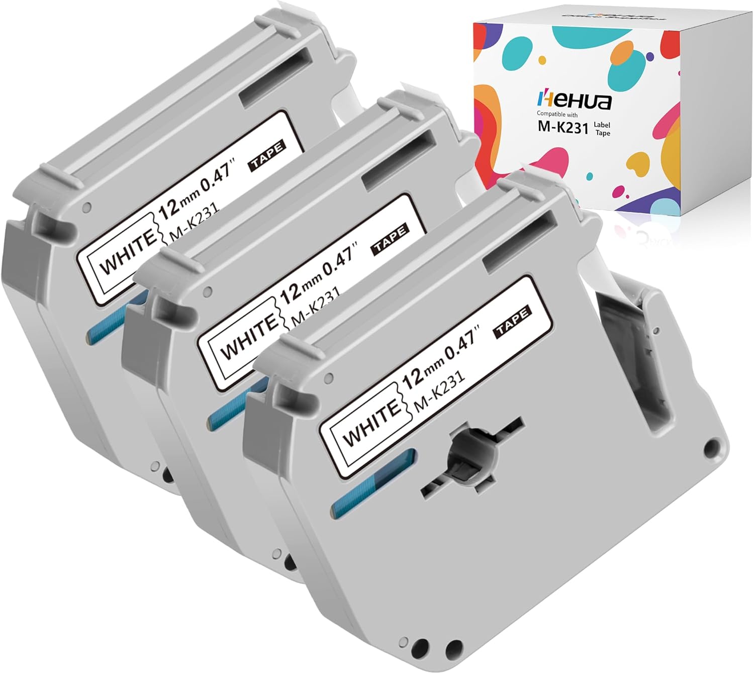 Hehua M Label Tape MK231 MK231s MK231 MK231 Compatible with Brother M Tape 12mm 0