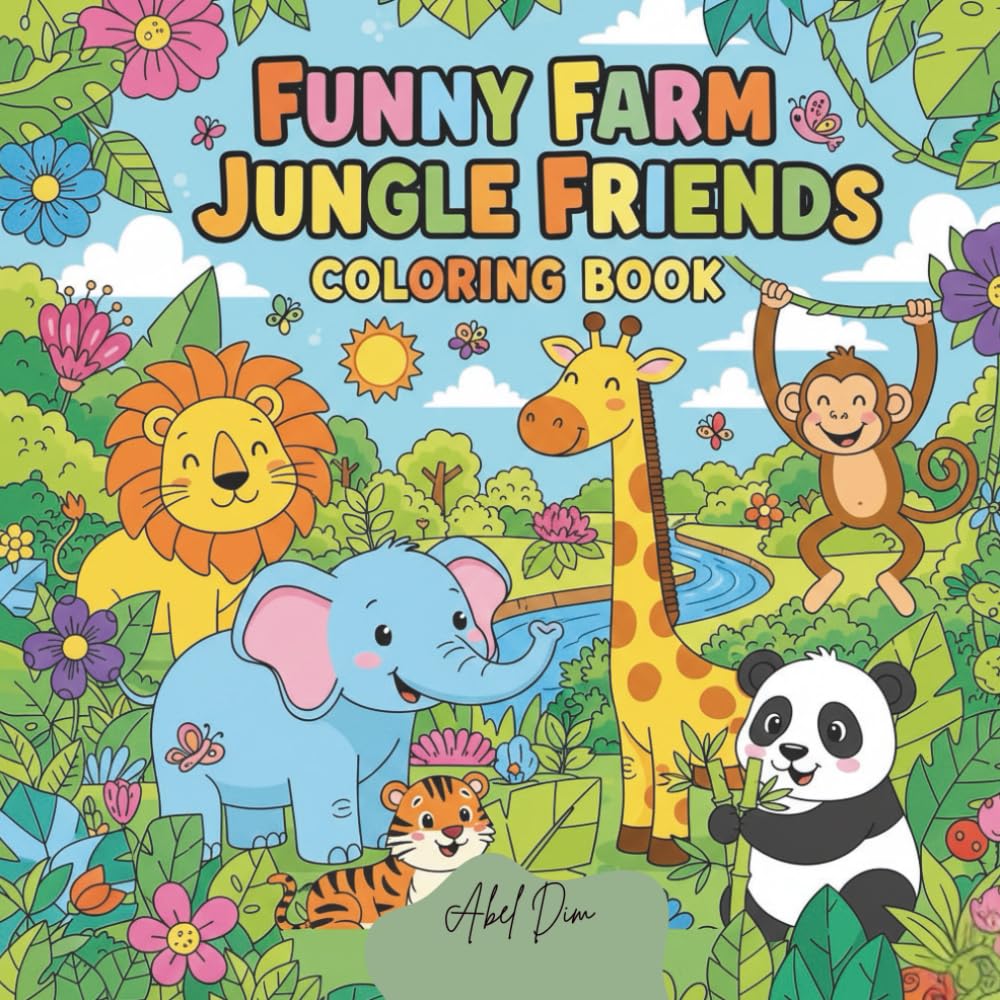 Funny Farm Jungle Friends: Coloring Book