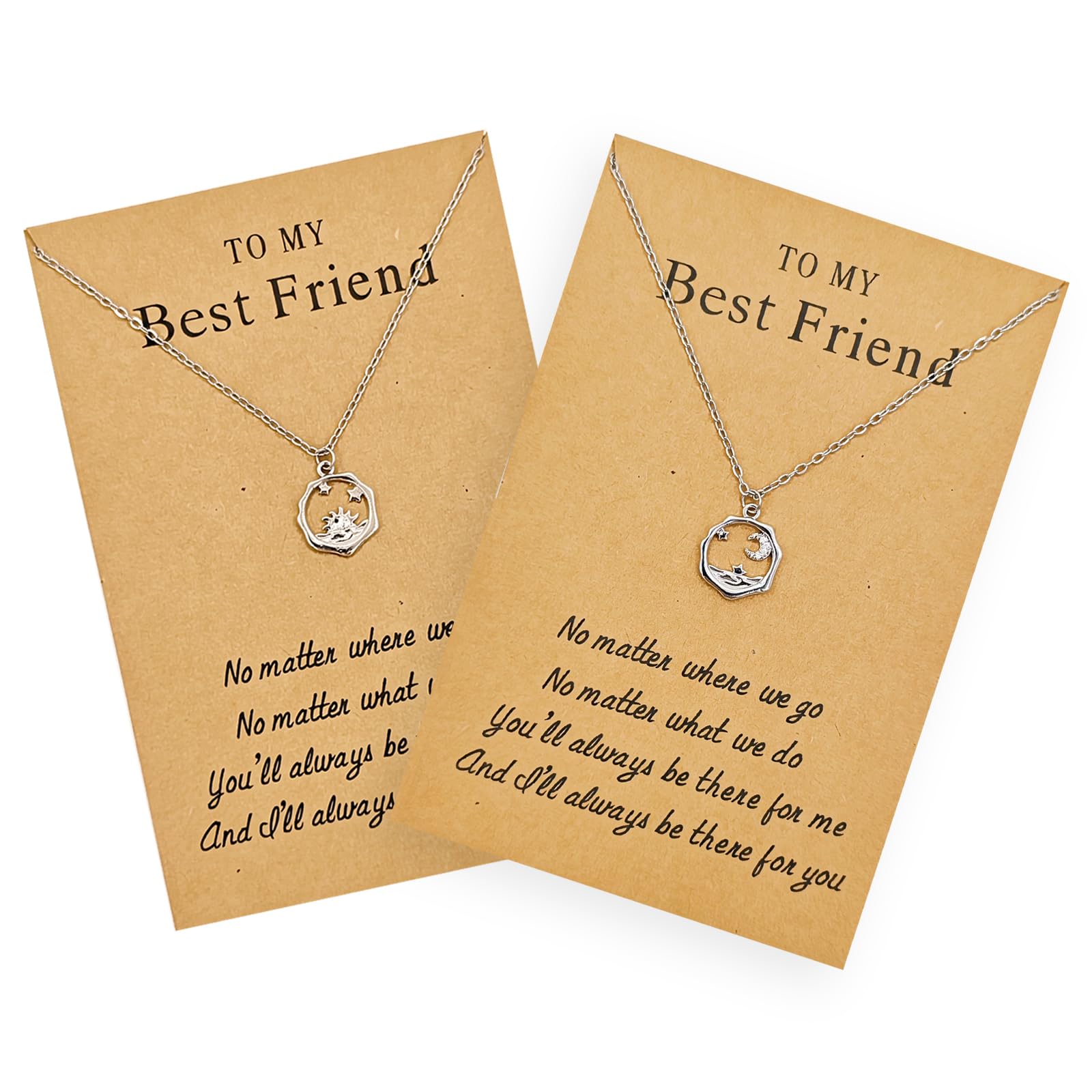 Best Friend Necklace for 2, Sun and Moon Matching ...