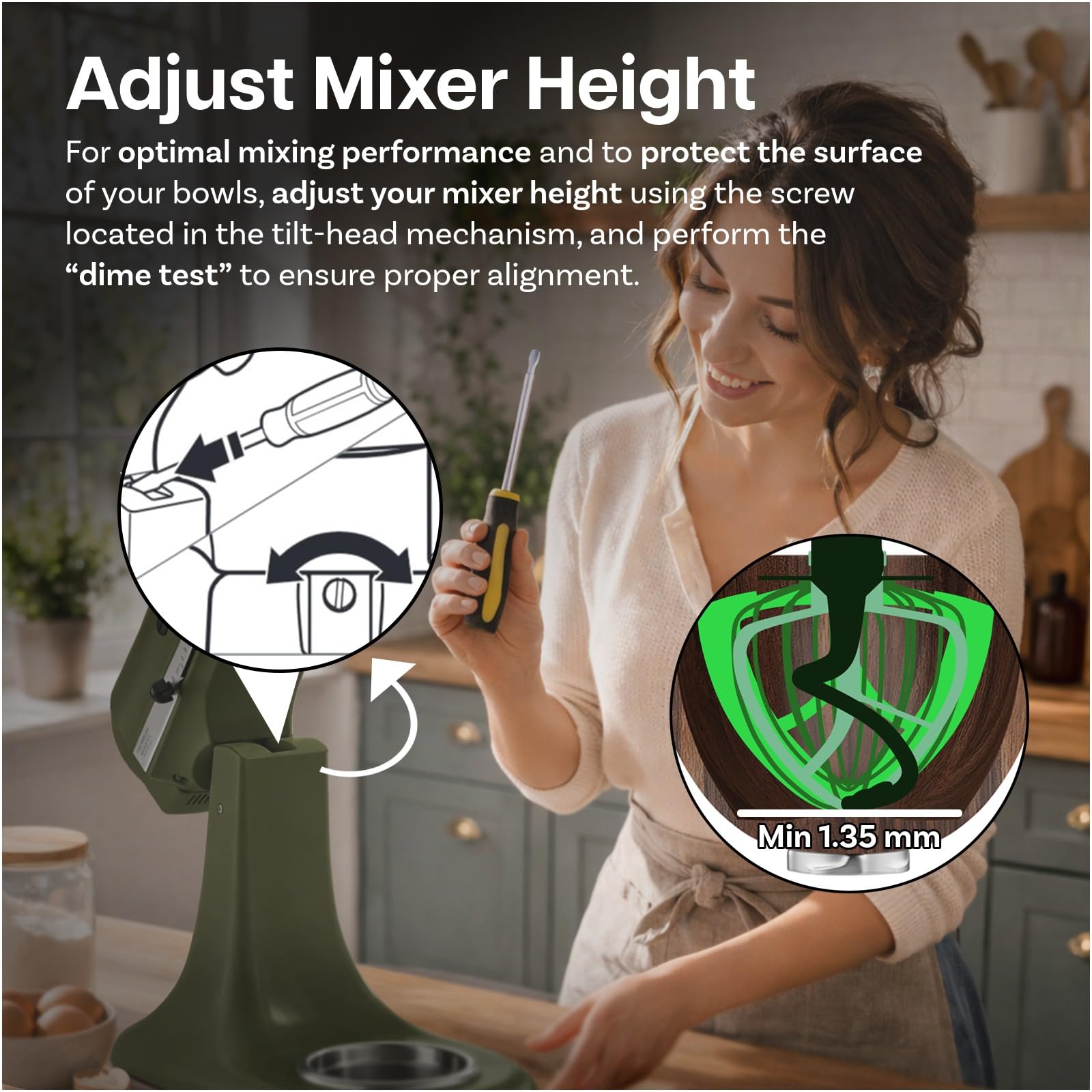 Drewniana Miska do Mieszania do KitchenAid 4,5-5 Quart Miksery Stojące z Uchylną Głowicą od MMOBIEL – Miska z Naturalnego Drewna Akacjowego z Podstawą ze Stal Nierdz. 5QT – Dekoracyjna i Funkcjonalna