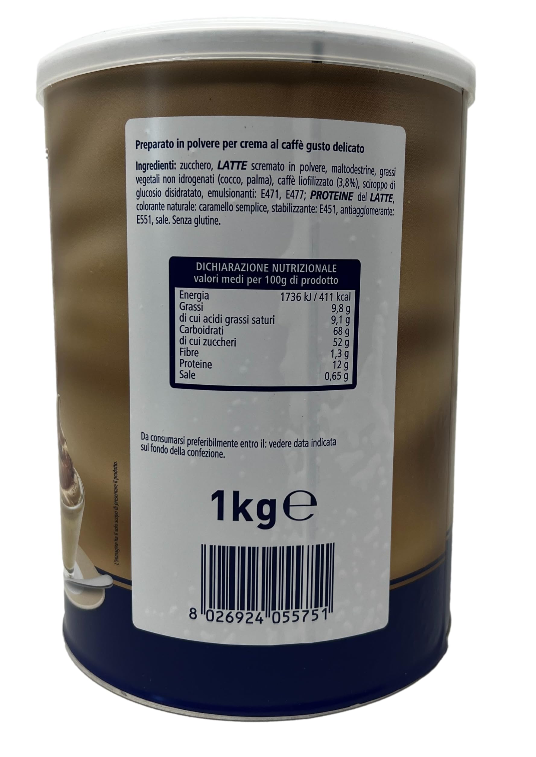 Preparato Professionale per CREMA AL CAFFÈ 1000 Grammi -My Chef-