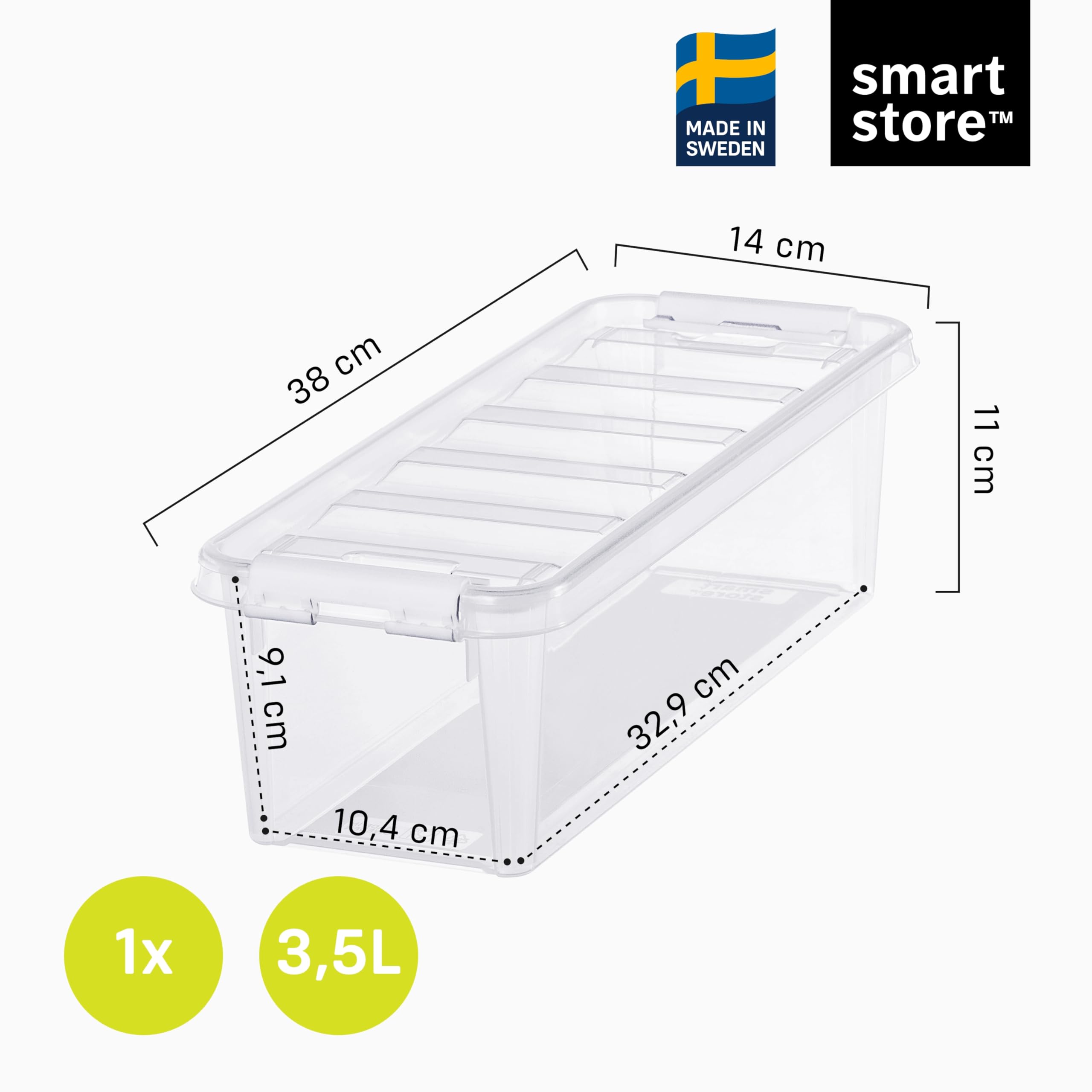 Smartstore Classic 3,5L Pudełko, Tworzywo Sztuczne, Przezroczysty, 3,5 l