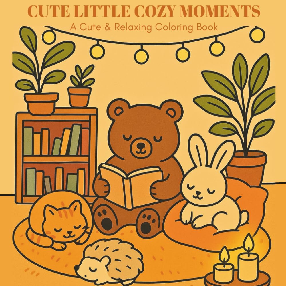 Cute Little Cozy Moments: A Cute&Relaxing Coloring Book
