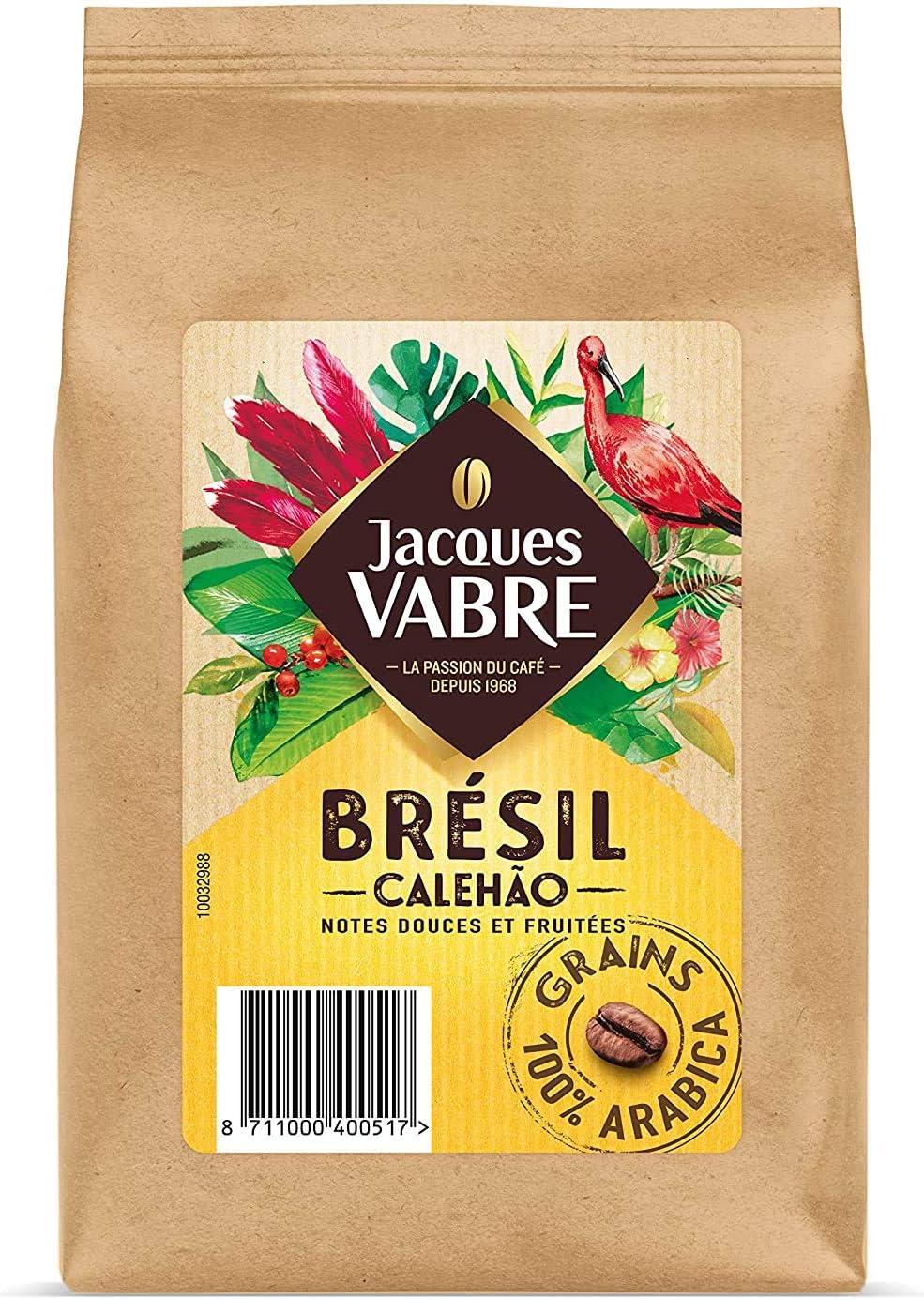 Jacques Vabre Café 500G Grains Brésil Calehao