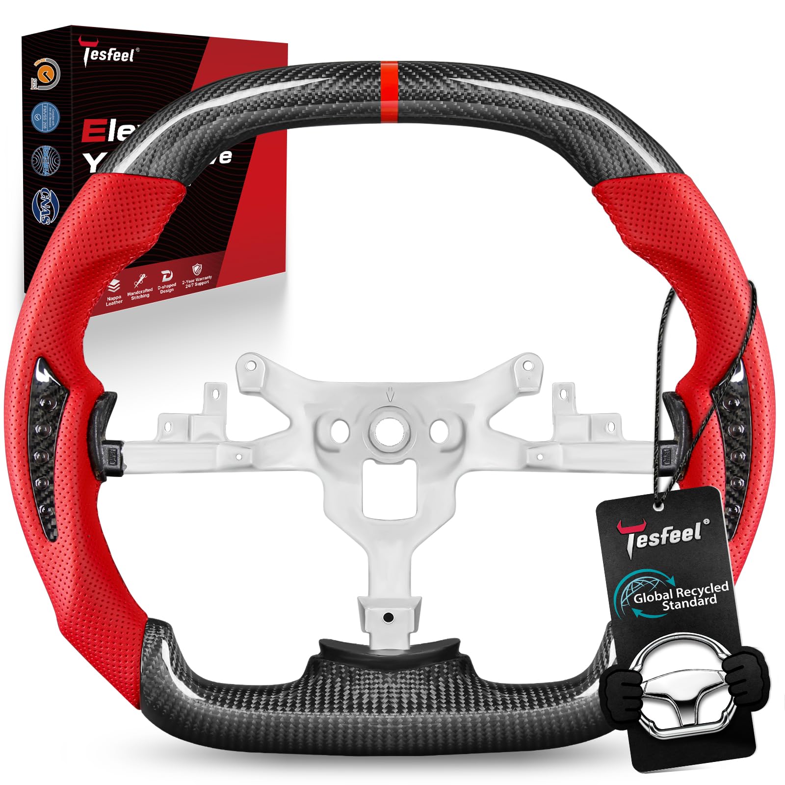 Steering Wheel for Chevy Corvette C6 2006-2011, Real Carbon Fiber