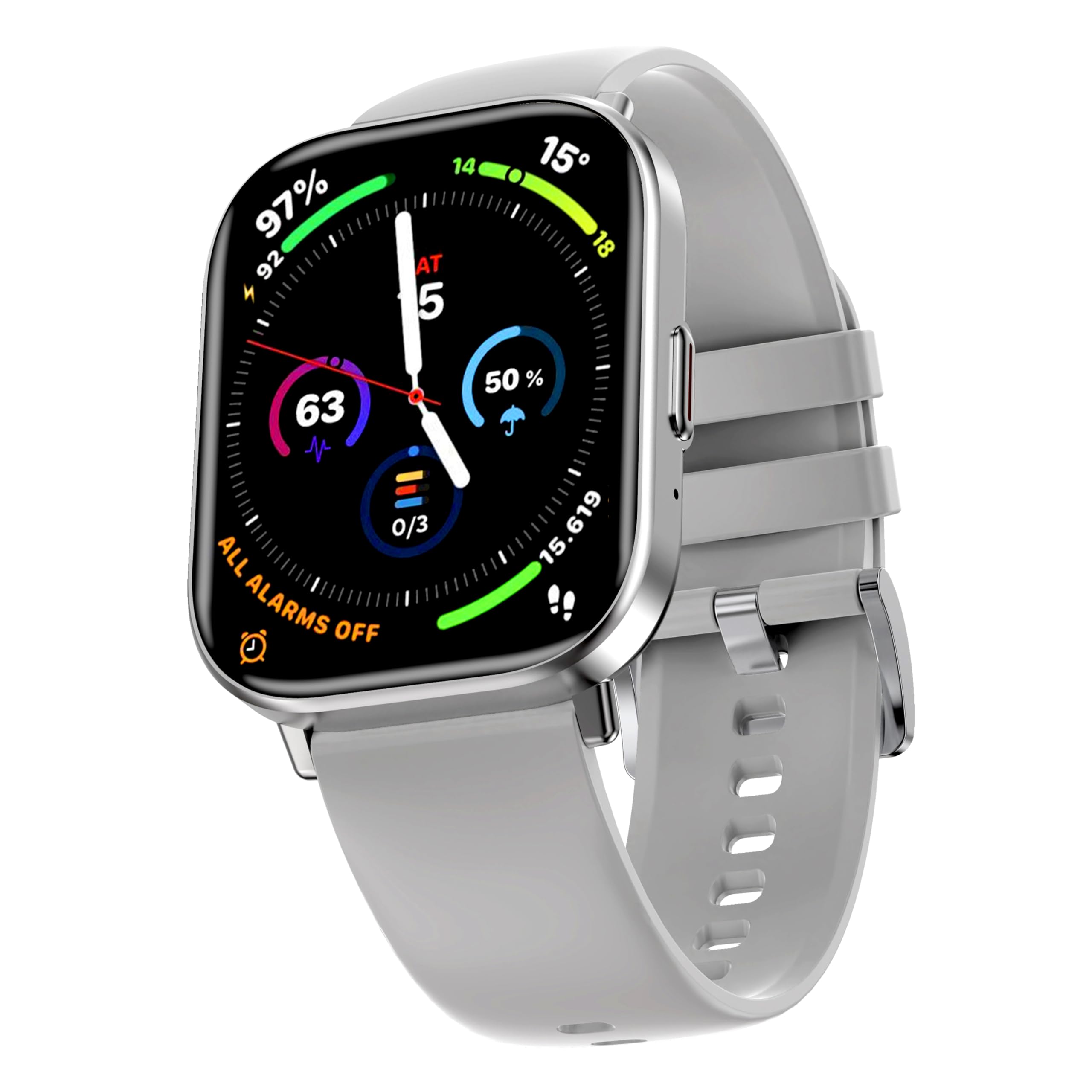Nervfit Fuel S2 Pro 2.02” TrueColor+ Display Smartwatch Talks, Tracks, and Thinks Like You | BT Calling, SpO2, AI Assistant, 100+ Modes, Waterproof – Cloud Grey-image-24