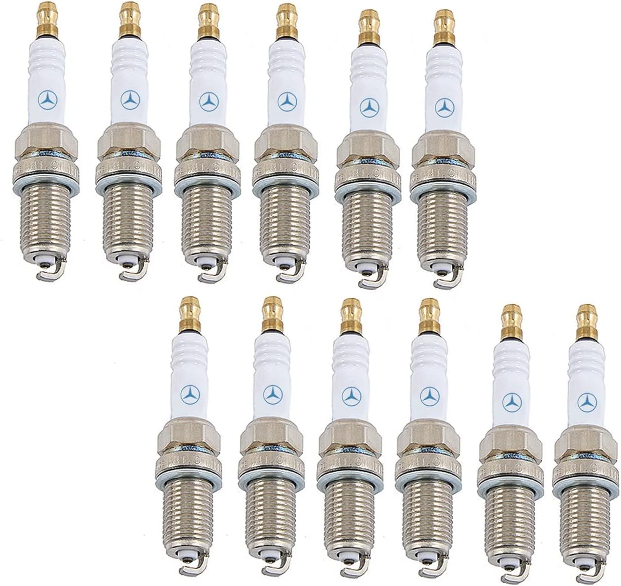 Genuine Set of 12 Spark Plugs For MercedesBenz W203 S203