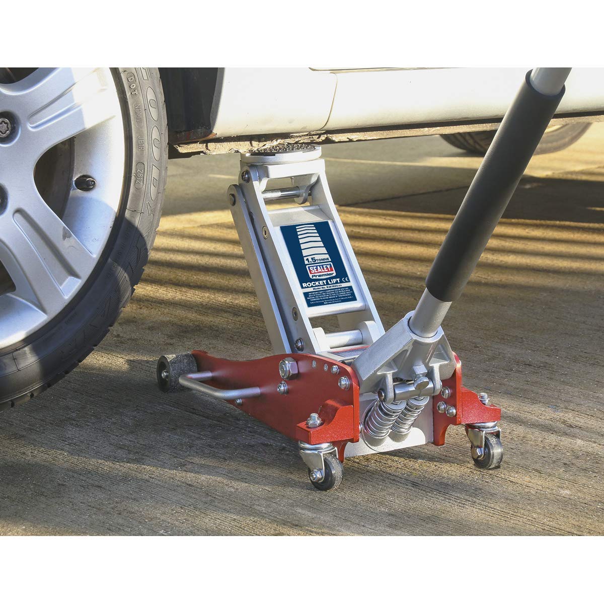 SEALEY RJA1550 Cric Idraulico Basso, Alluminio, Portata Fino a 1,5 t