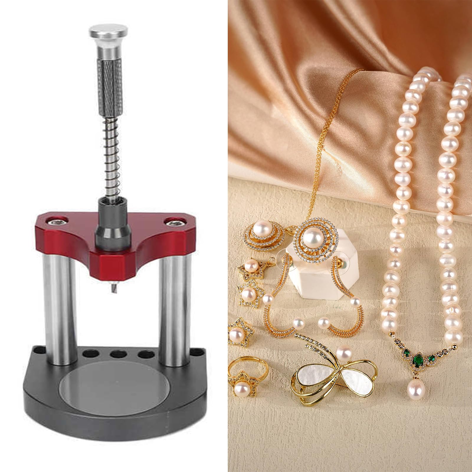 Juego profesional de reparación de pies de esfera de reloj con máquina de soldadura, máquina de reparación de textura de aleación, ideal para restauración de equipos de relojes de aleación de metal