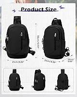 Amazon.com: Small Black Sling Crossbody Bag for Men Women