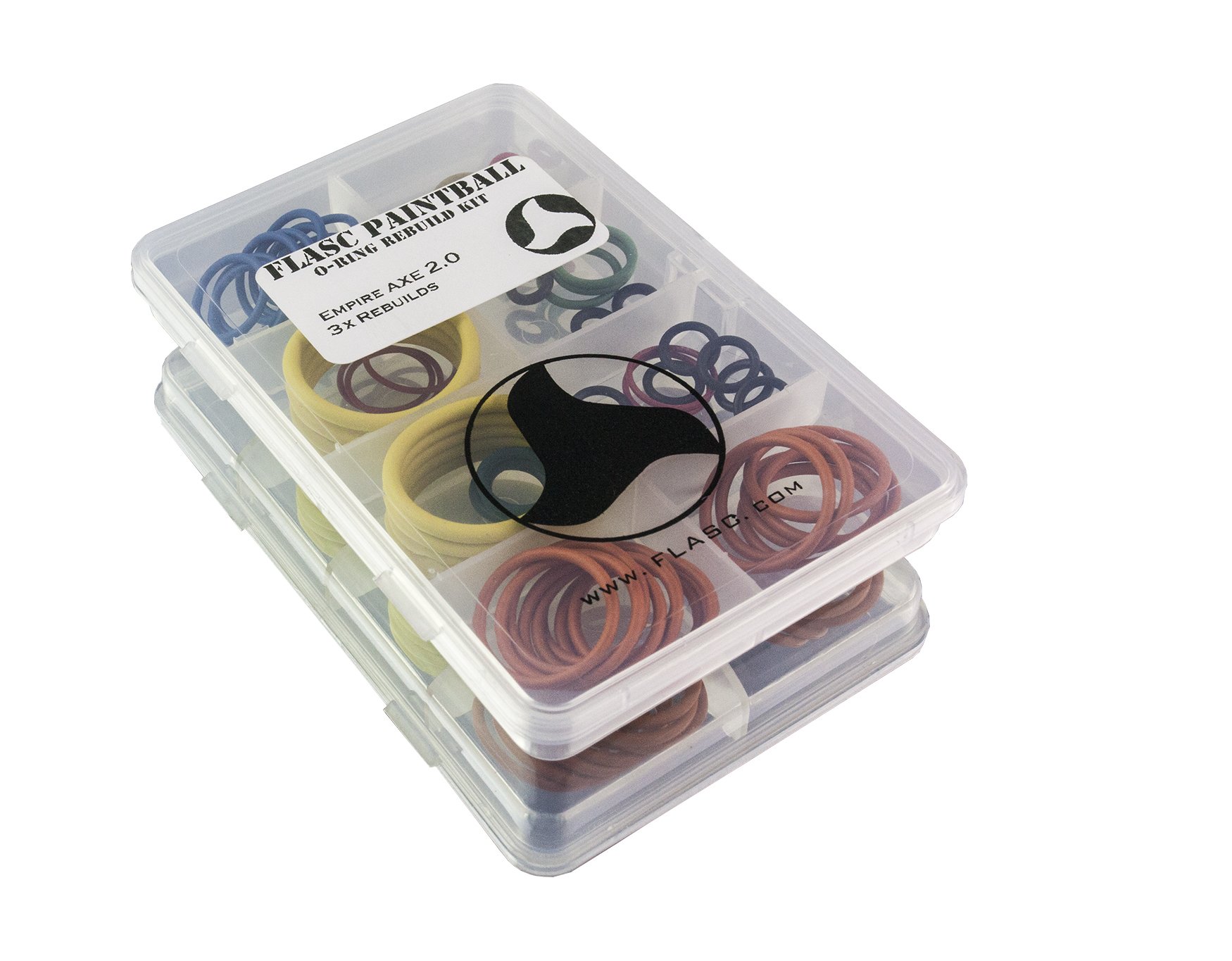 Flasc Paintball Empire Axe 2/2.0 Oring kit with 3x Rebuilds Color Coded by