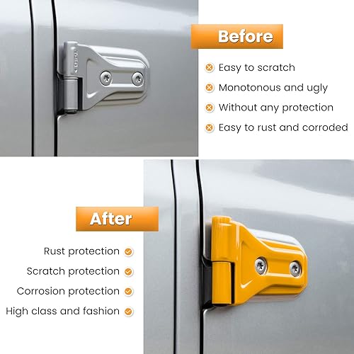 Vista 12 de Cubierta de bisagra de puerta, accesorios exteriores, decoración para Jeep Wrangler JL JLU Sport Sahara Freedom Rubicon Unlimited y Gladiator JT 2