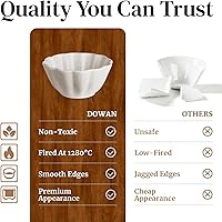 Vista 3 de DOWAN Ramekins - Ramekins de 4 onzas, moldes de crema brulee, aptos para horno, para hornear, platos de soufflé, tazas de natillas, pequeños cuencos