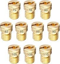 Main Jet Jetsetmoto Keihin Marudai [6×8] #75#78#80#82#85#88#90#105#108#110 (10PCS) Main Jet Set NSR50・CB400SF・Varios・Zephyr・ZRX・ZZ-R・PC PWK PE Carburetor Setting Main Jet Motorcycle Parts with Storage