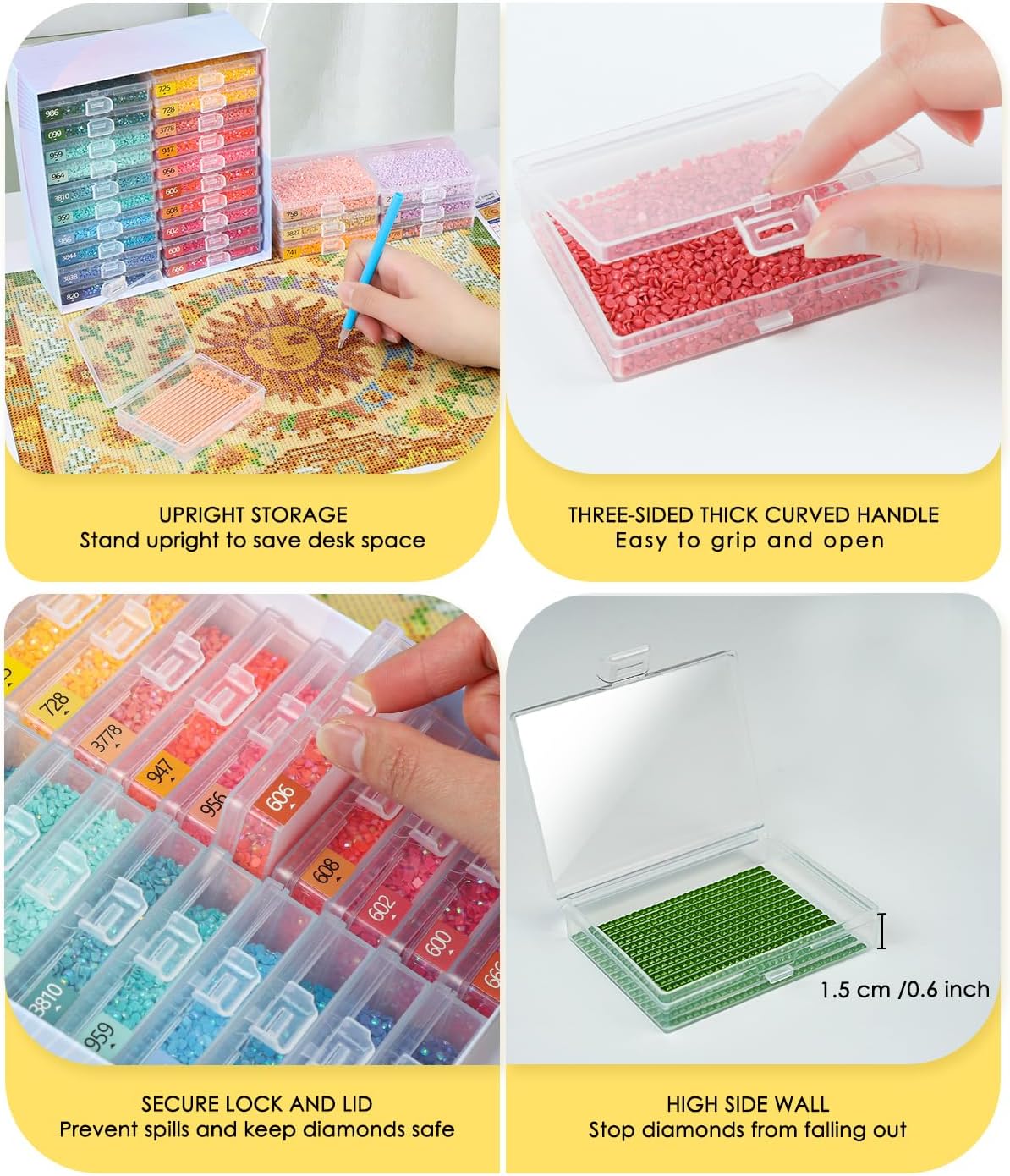 Diamond Art Trays With Lids, 20PCS Diamond Painting Trays, Gift Box image 3