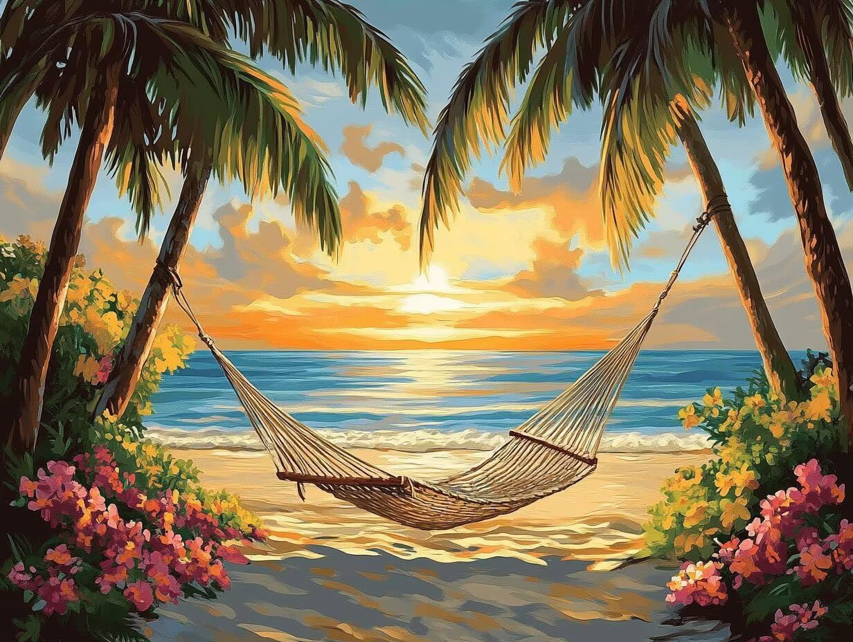 Peinture Numero Adulte Coucher de Soleil Coloriage par Numero Adulte Mer DIY Paint by Numbers, avec Pinceaux Peinture Loisir Creatif Enfant Cadeau Femme, Pour Decoration Maison Murale 70x90cm H - 947