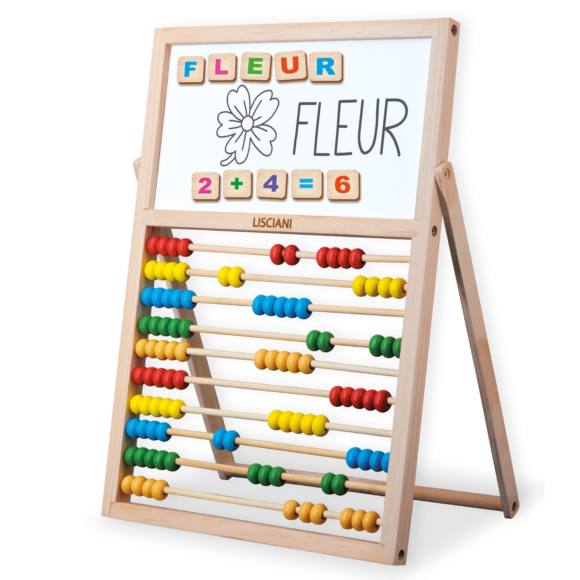 Lisciani – Montessori – Meine ersten Fähigkeiten – Montessori Lernspiel für Kinder ab 3 Jahren – Zahlen und Buchstaben Lernen – Magnettafel abwischbar – pädagogische Geschenkidee