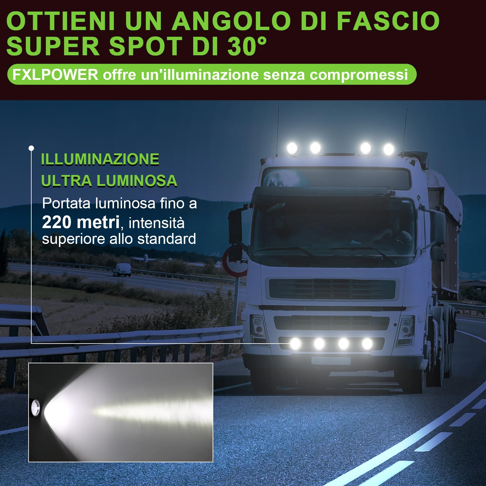 2PCS Faro di Profondità da Lavoro Led, 30W LED Fuoristrada da 3000lm Impermeabile IP68 Faretti LED per Camion Trattore Semi-trailers Escavatore Barca Rimorchio SUV
