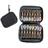 EVA Bait Storage Binder Bag, Waterproof Fishing Fly Lure & Spinner Bait Organizer, Leader Wallet Tackle Binder Case Bag