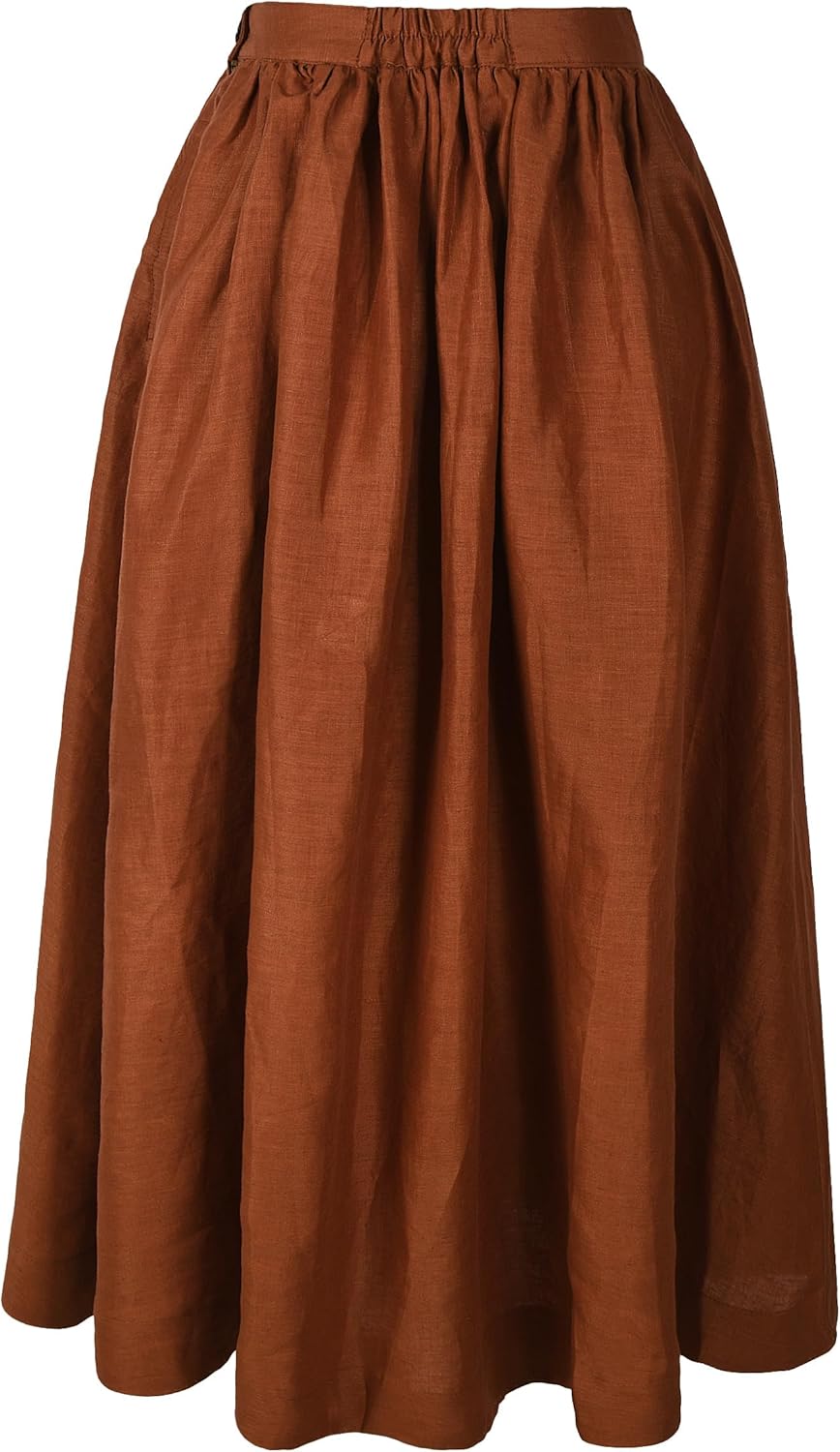 Womens Renaissance Skirt 100% Linen Victorian