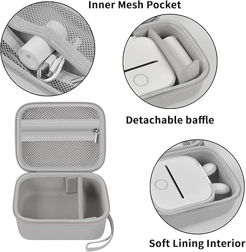 Miniatura 10 de ANKHOH Funda para etiquetadora Memoking T02Phomemo M02M02SM02 ProQ30Spara Ponek Mini impresora de bolsillo, soporte portátil de almacenamiento para