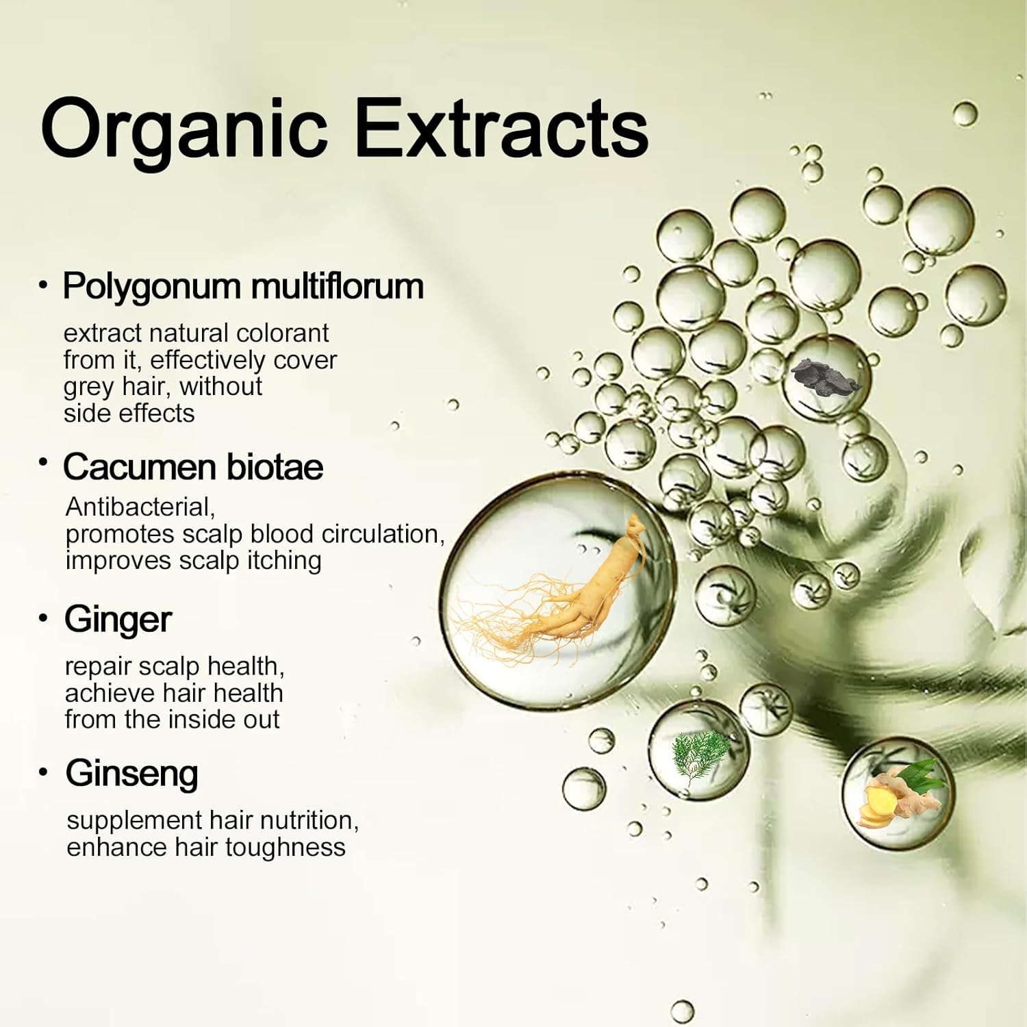 Hair Dye Shampoo, Gray Hair Coverage Hair Color Shampoo for All Hair Types, Champu Para Canas, Suitable for Home and Salon (Black) - Image 5