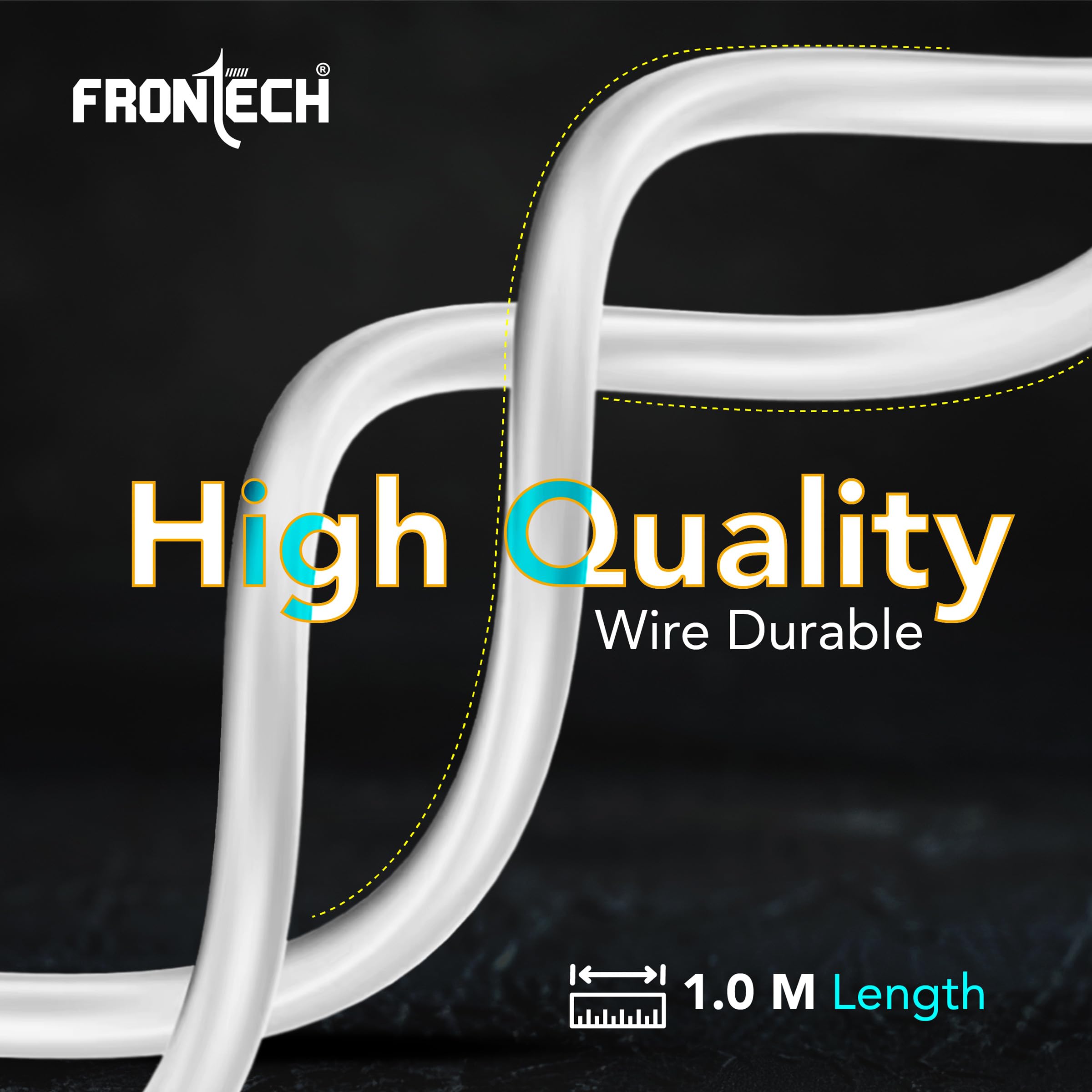 FRONTECH Fast Charging USB Cable - Micro USB V8 -5 FRONTECH Fast Charging USB Cable - Micro USB V8 -5