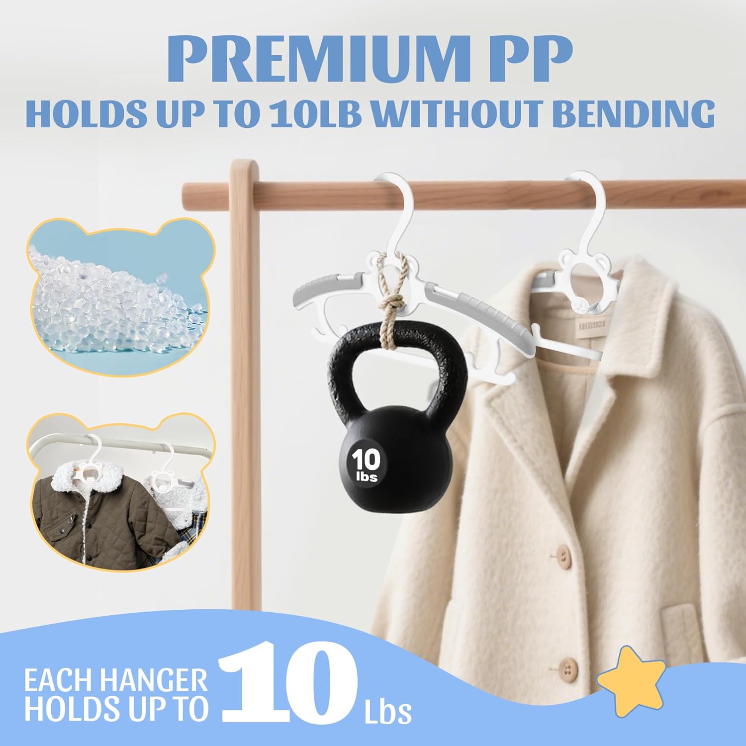 SIshynio 30 Pack Baby Hangers for Closet, Adjustable Space Saving Kids Clothes Hangers 11"-14.5", Non-Slip Stackable Plastic Hanger for Toddler Infant Nursery Child Clothing(Grey