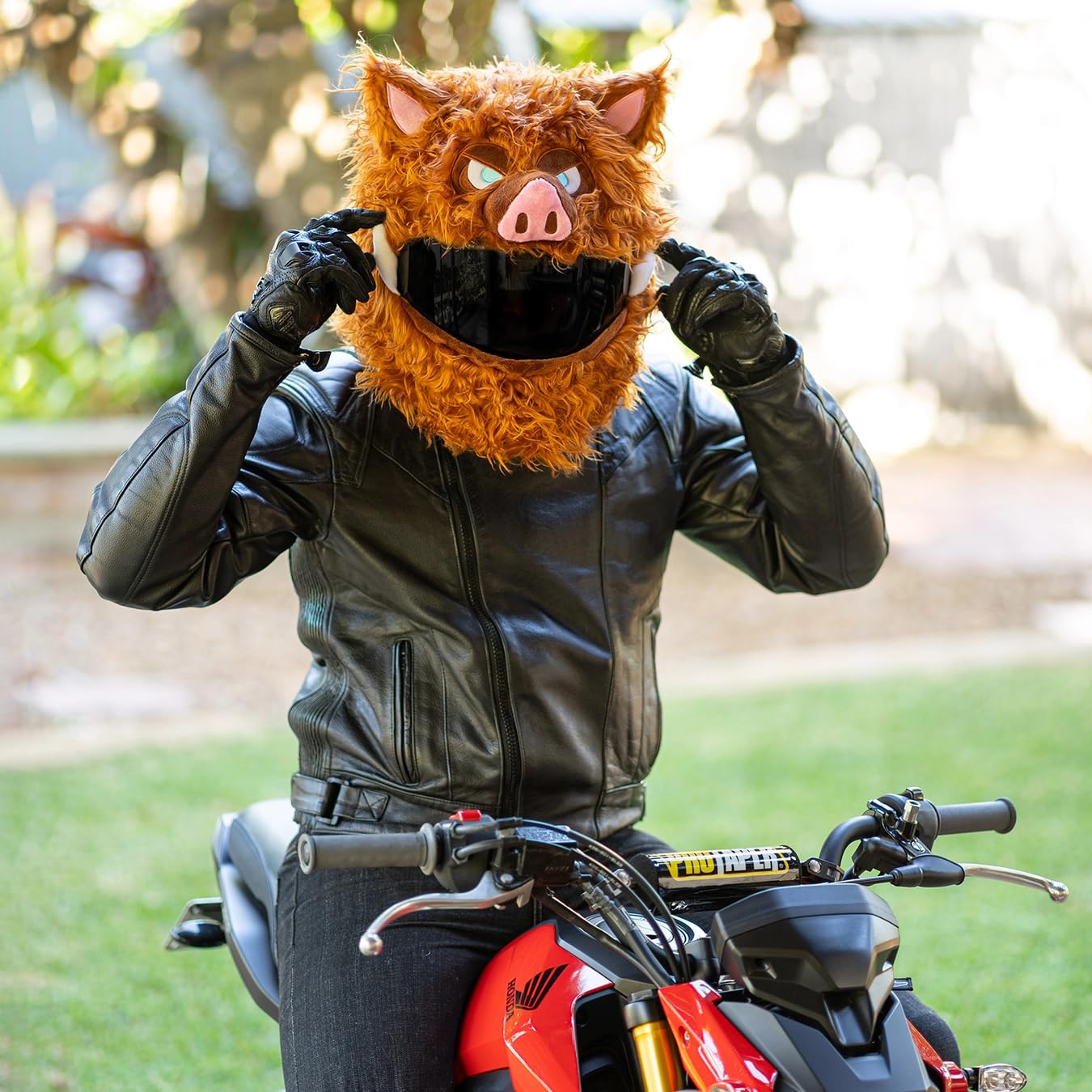 Funda para casco de moto para casco de motocicleta, paseos divertidos y regalos (solo funda, casco no incluido) - Jabalí salvaje