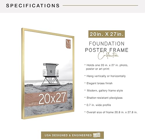 Vista 169 de MCS Gallery Foundation - Marco de póster, marco de fotos para arte de pared, negro, 16 x 20 pulgadas, individual