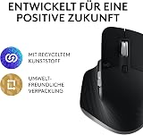 Logitech MX Master 3S für Mac - Kabellose Bluetooth-Maus mit ultraschnellem Scrollen, Ergo, 8K DPI, Glas-Tracking, Leise Klicks, USB-C, Apple, iPad - Space Grey - 6
