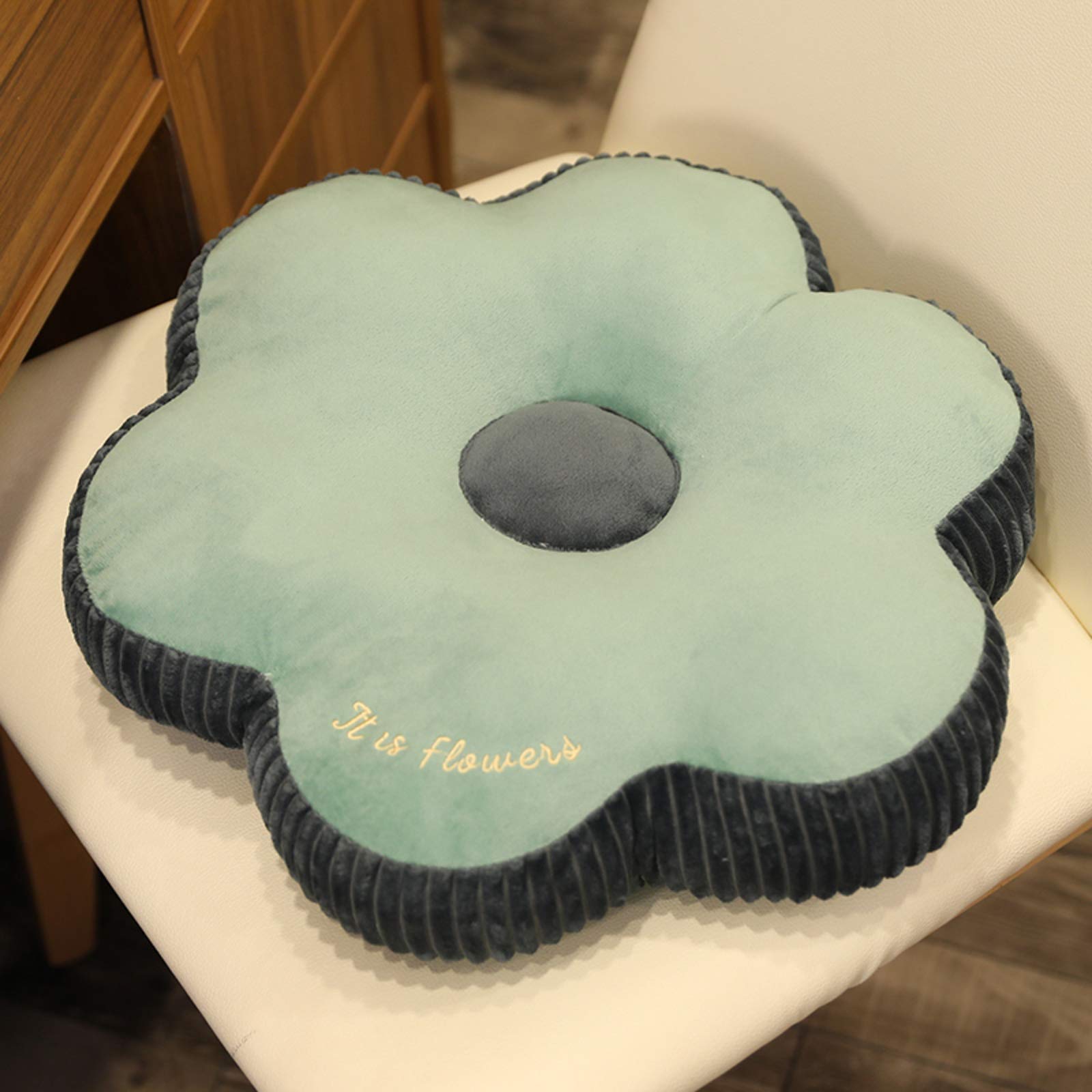 Coussin de plancher fleur de soleil en peluche pour coin lecture et méditation