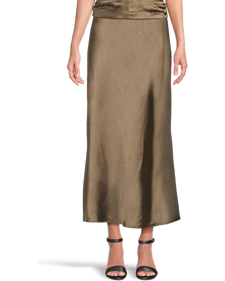 Lilla P Satin Bias Maxi Skirt - Main View